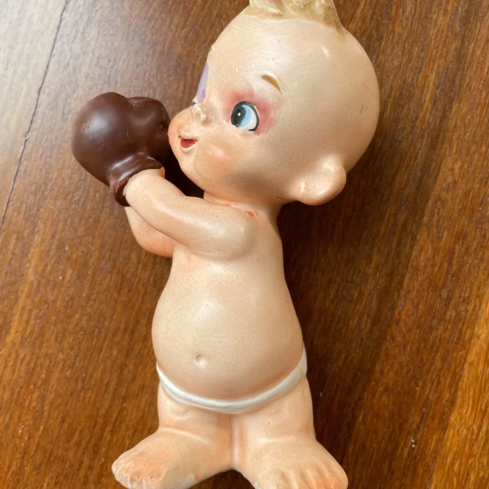 Vintage Inarco Boy Boxer Black Eye Porcelain Figurine E-2176